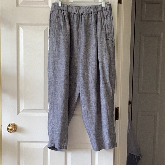 Blue Linen pants - Picture 1 of 5